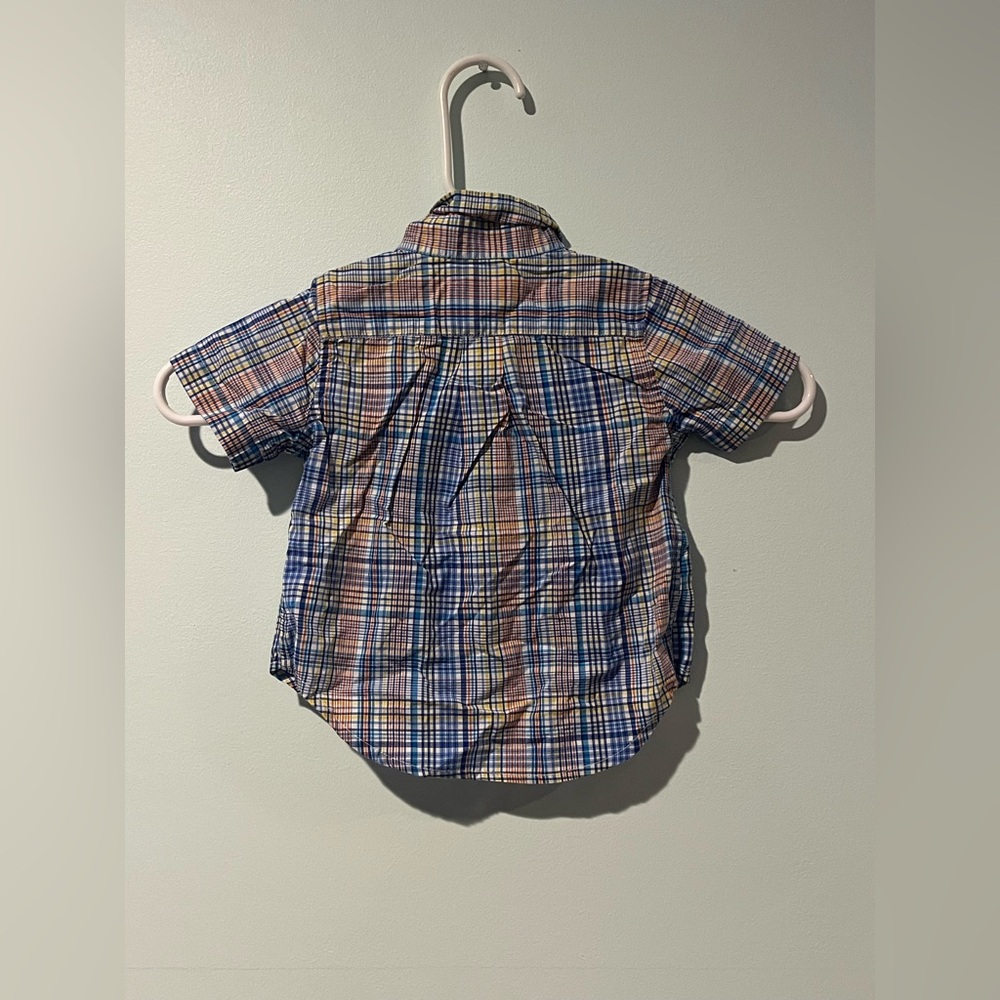 Ralph Lauren Multicolor Plaid Boys Button-Down Natural Stretch Preppy Shirt, 9M - Picture 2 of 7
